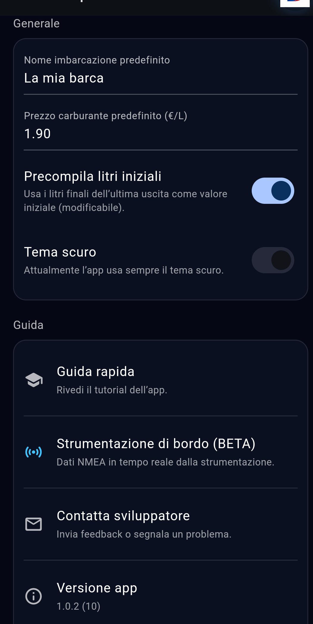 Schermata app Diportista 5